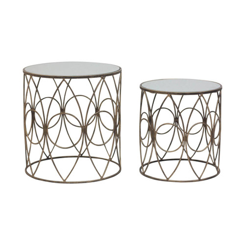 Avantis Antique Frame Round Tables - Set of 2