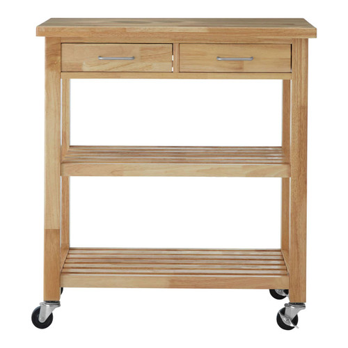 Tropical Hevea Wood Kitchen Trolley