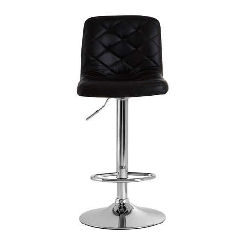 Tara Black Faux Leather Bar Chair