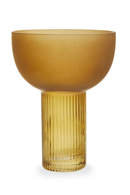 Esma Small Ochre Glass Vase Esma Small Ochre Glass Vase