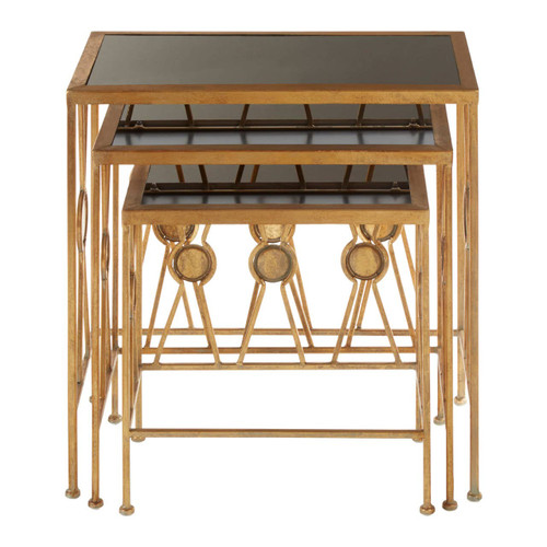 Faiza Set of 3 X-Design Nesting Tables