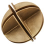 Prato Brass Finish Segmented Spherical Sculpture