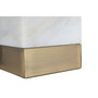White Marble Accent Lamp with Cream Shade White Marble Accent Lamp with Cream Shade