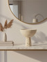 Tibor Travertine Pedestal Bowl