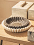 Savio Large White Fluted Marble Bowl