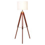 Malvern Tripod Floor Lamp with Brown Base