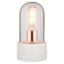 Lamonte White Marble Base/EU Plug Bell Lamp