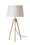 Burwell Tripod White Shade Table Lamp with EU Plug