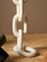 Cato White Wood 5 Link Table Decor Chain