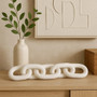 Cato White Wood 5 Link Table Decor Chain