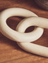 Cato White Wood 2 Link Chain Decor