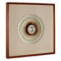 Framed Silver Round Carving Wall Art