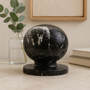 Zoro Black and White Veined Marble Ball Sculpture