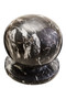 Zoro Black and White Veined Marble Ball Sculpture