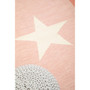 Pink and White Star Rug