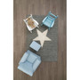 Grey and White Star Rug
