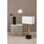 Marmo White Fabric Shade Table Lamp