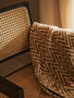 Bosie Chevron Beige Woven Throw