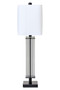 Elana Clear Glass Table Lamp With Matte Black Base