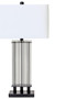 Elana Clear Glass Table Lamp With Matte Black Base