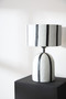 Carta Black and White Stripe Papier Mache Table Lamp