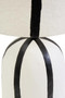 Carta Black and White Stripe Papier Mache Table Lamp