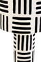 Carta Black And White Papier Mache Table Lamp with Geometric Lines