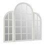 Flat Wood White Finish Mirror