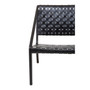 Kendari Black Leather Woven Chair