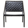 Kendari Black Leather Woven Chair