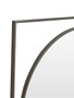 Trento Large Square Black Metal Frame Round Insert Wall Mirror