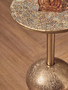 Inventivo Mosaic Top Gold Finish Side Table