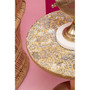 Inventivo Mosaic Top Gold Finish Side Table