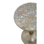 Inventivo Mosaic Top Gold Finish Side Table