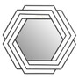 Beauly Black Finish Hexagonal Wall Mirror