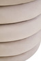Helen Cream Velvet Round Footstool