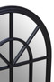Lovida Black Arched Wooden Frame Wall Mirror