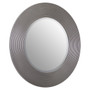 Dervio Grey Ribbed Round Wall Mirror