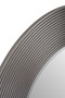 Dervio Grey Ribbed Round Wall Mirror