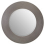 Dervio Grey Ribbed Round Wall Mirror