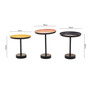 Amira Set Of Three Gold And Black Tray Side Tables