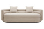 Oratino Ivory Linen 3 Seater Curved Sofa