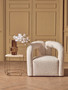 Davina Ivory Boucle Statement Chair