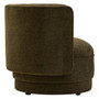 Drake Forest Green Chenille Effect Curved Chair