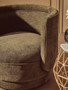 Drake Forest Green Chenille Effect Curved Chair