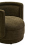 Drake Forest Green Chenille Curved Chair