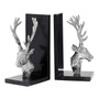 Set of 2 Stag Bookends with Marble Base