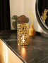 Delphi Large Gold Hurricane Candle Holder