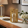 Delphi Large Candle Holder in Gold Finish