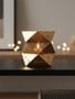 Rambia Small Gold Finish Glass Candle Holder